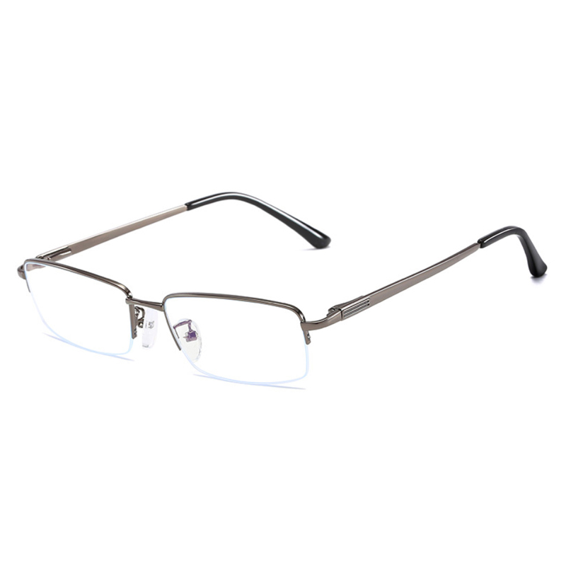 0088  商务半框金属近视眼镜定制（含非球面品牌树脂镜片）