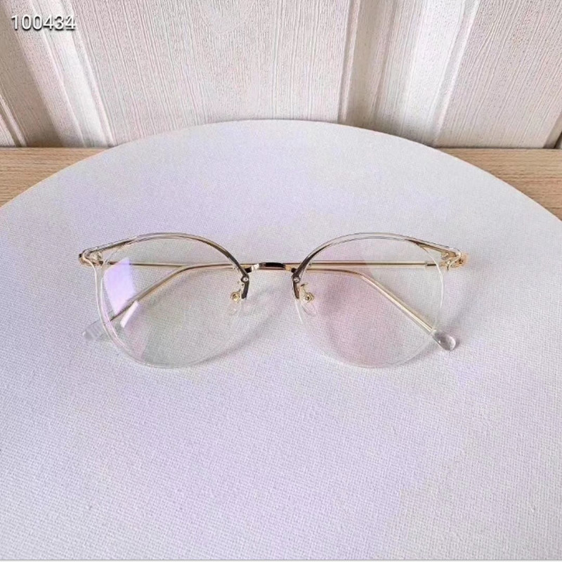 【酷定吧】0155 时尚透明TR圆框近视眼镜定制（送黛玛诗超发水膜防蓝光镜片）