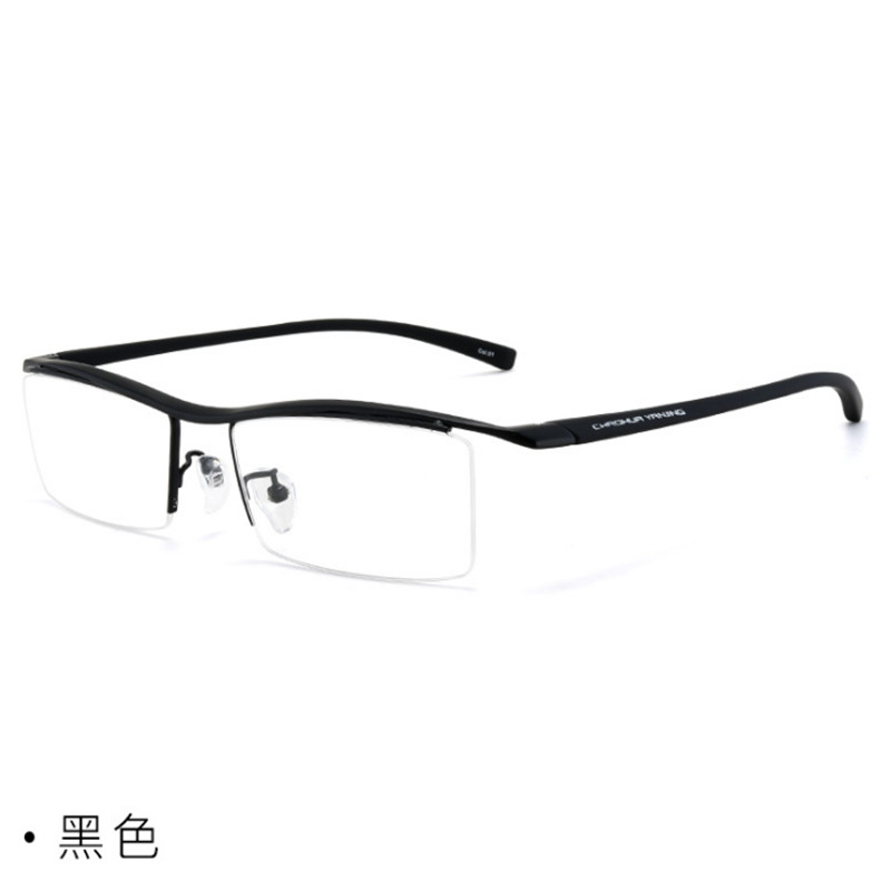 0200 超轻纯钛男款半框近视眼镜定制（含黛玛诗1.56防蓝光超发水膜镜片）